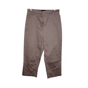 Tribal Capri Pants Khaki Stretch Size 10 Minimalist Comfort